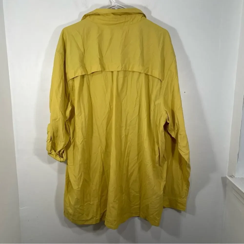 NWT The North Face Long Sleeve Cool Horizon Button Down Shirt Misted Yellow XXL